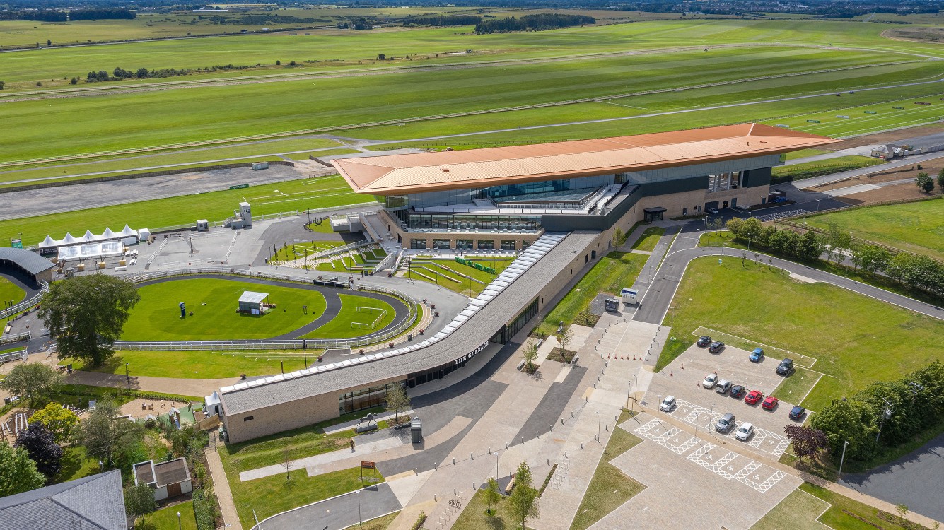 The Curragh Racecourse | Grimshaw Architects &mdash; Aerial Photography by Gareth Byrne Photography, Dublin